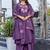 Women  Embroidered  Thread Work Mull Chanderi  Kurta with Palazzo & With Dupatta