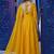Graceful Yellow Sequins Silk Festival Wear Gown With Dupatta