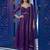 Wonderful Purple Sequins Silk Festival Wear Gown With Dupatta