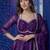 Wonderful Purple Sequins Silk Festival Wear Gown With Dupatta