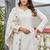 Women  Embroidered  Thread Work Mull Cotton  Kurta with Trouser & With Dupatta