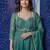 Outstanding Green Sequins Silk Wedding Wear Gown With Dupatta