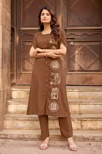 Women Ethnic Motifs Printed Regular Kurta with Trousers