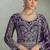 Designer wedding wear net anarkali suit for women purple color