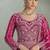 Designer wedding wear net anarkali suit for women pink color