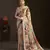 peach stylish digital printed silk blend crepe fabric saree for trendy looks