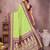 Green color handloom silk fabric jacquard weaving designer partywear saree