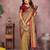 Beige color handloom silk fabric jacquard weaving designer partywear saree