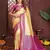 yellow color banarasi tissue silk blend fabric jacquard woven designer saree