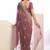 wine color stylish heavy partywear saree for rich girlie looks