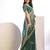 green color stylish heavy partywear saree for rich girlie looks