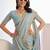 aqua  color stylish heavy partywear saree for rich girlie looks