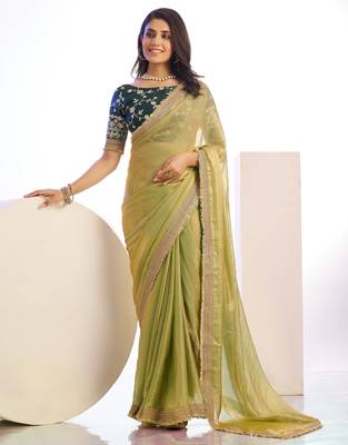 pista stylish heavy partywear saree rich girlie looks 1