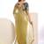 pista color stylish heavy partywear saree for rich girlie looks