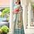 beige color stylish satin silk blend fabric ethnic partywear saree