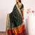 green color banarasi art silk saree for festive ethnic saree