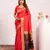 red faux banarasi art silk saree for festive ethnic saree