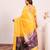 yellow color banarasi art silk saree for festive ethnic saree