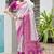 magenta color beautiful woven designer partywear saree