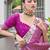 magenta color beautiful woven designer partywear saree