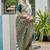 green color beautiful woven designer partywear saree
