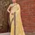 yellow color weaving border & embroidered work rangoli art silk saree