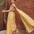 yellow color weaving border & embroidered work rangoli art silk saree