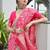 pink color beautiful woven designer partywear saree