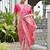 pink color beautiful woven designer partywear saree