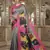 pink crepe art silk fabric designer digital printed ethnic festive saree