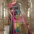 pink crepe art silk fabric designer digital printed ethnic festive saree