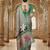 green color crepe art silk fabric designer digital printed ethnic festive saree