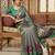green color crepe art silk fabric designer digital printed ethnic festive saree