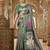 green color crepe art silk fabric designer digital printed ethnic festive saree