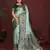 Mint zari butta work satin silk saree with blouse