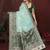 Mint zari butta work satin silk saree with blouse