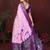 D purple zari weaving work satin silk saree with blouse