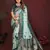 Green zari weaving work satin silk saree with blouse