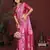Pink zari weaving work satin silk saree with blouse