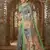 green color crepe art silk fabric designer digital printed ethnic festive saree