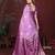 Purple zari butta work satin silk saree with blouse