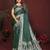 D green zari weaving work satin silk saree with blouse