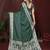 D green zari weaving work satin silk saree with blouse