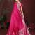 Pink zari weaving work satin silk saree with blouse