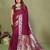 Maroon paithani gala silk saree with blouse