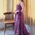 Women’s rayon silk printed purple kurta sharara set with chanderi dupatta