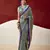  dull satin saree with fancy prints