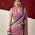Elegant dull satin saree with fancy prints