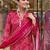 Women’s viscose silk bandhani printed pink kurta pant set with chanderi dupatta