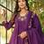 Women’s rayon silk floral embroidered purple kurta pant set with chanderi dupatta